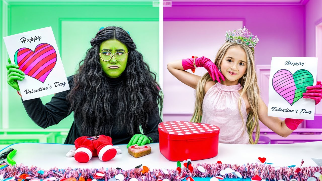 Ruby and Bonnie in Glinda vs. Elphaba School Valentines Day