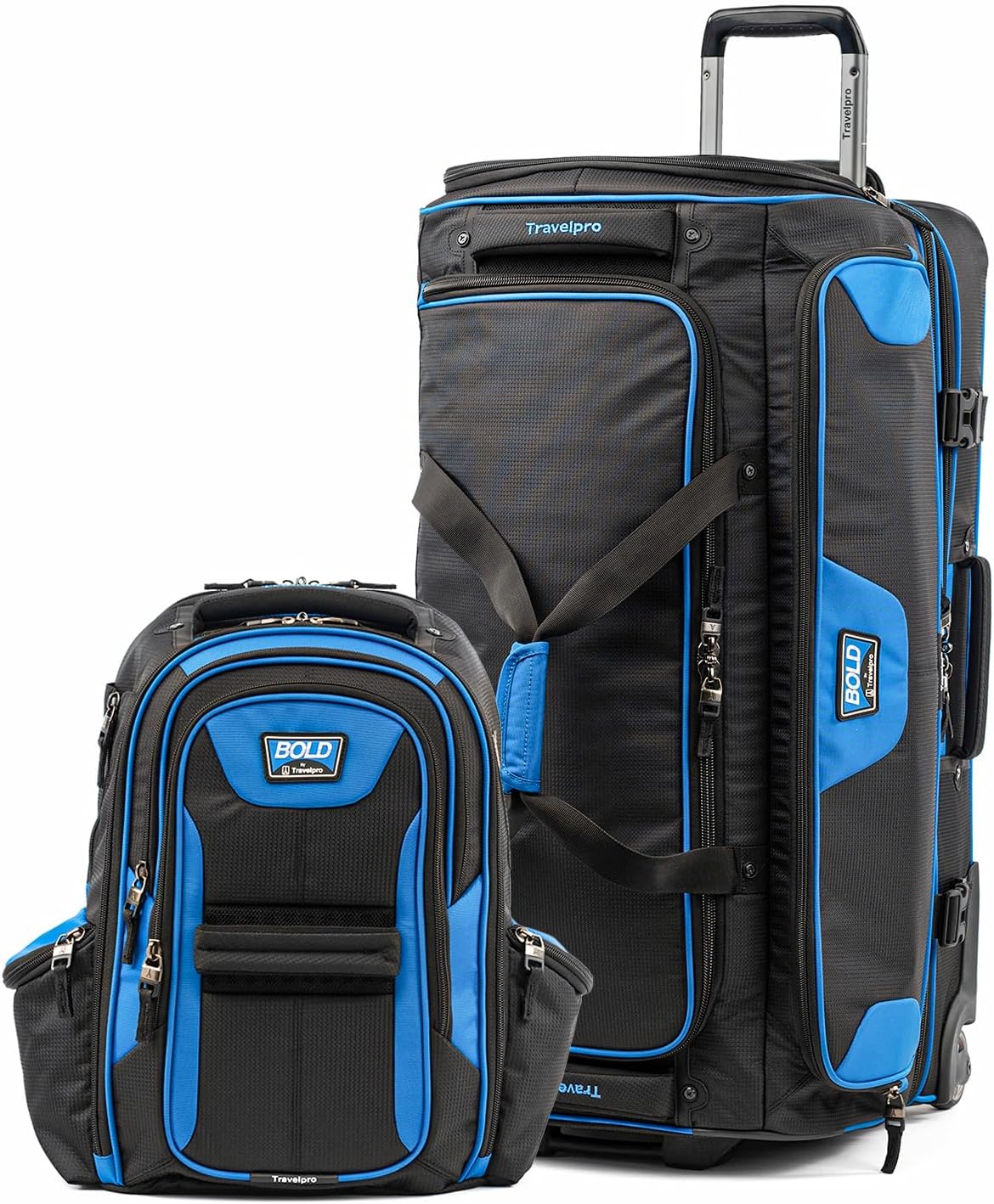 Travelpro Unisex-Adult Bold Softside 2pc Set Expandable Rollaboard Upright Luggage/Backpack