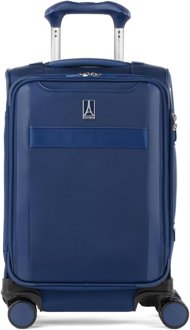 Travelpro Versapack + Lightweight Softside Expandable Carry on Luggage, Estate Blue, Compact Carry On, Versapack + Softside Expandable Luggage