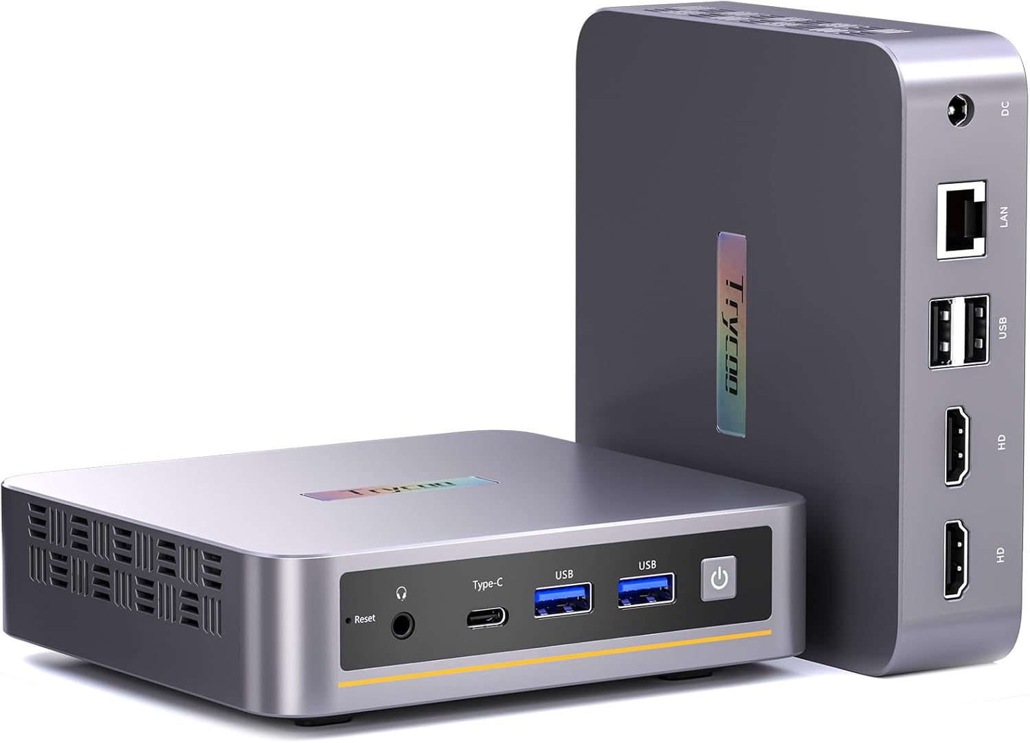 Trycco Mini PC with N150 (up to 3.6 GHz), 16 GB RAM/512 GB SSD, DDR4/Type-C/Dual HDMI, Mini Desktop Computer WiFi5 4K/60Hz Triple-Display, Mini Computers for Home Business/Office (N150/16GB+512GB)