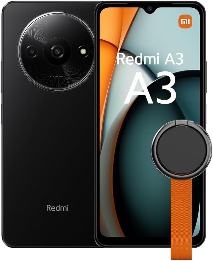 Xiaomi Redmi A3 Midnight Black-Smartphone-3+64GB,MediaTek Helio G36,5000mAh(typ) battery,AI dual camera system,Smooth 6.71“90 Hz Display（UK Version+2 Years Warranty）