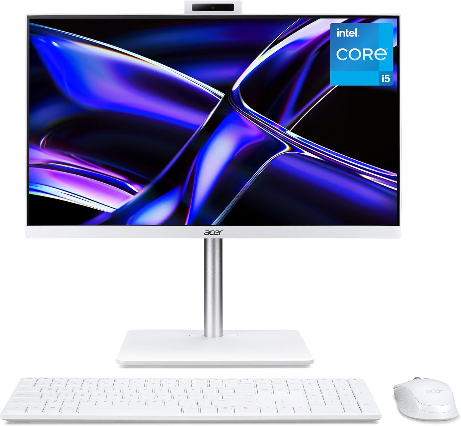 acer Aspire C24-1Y All-in-One Desktop PC – Intel Core i5-13420H, 16GB, 1TB SSD, Integrated Graphics, 23.8″ Full HD, Windows 11, White